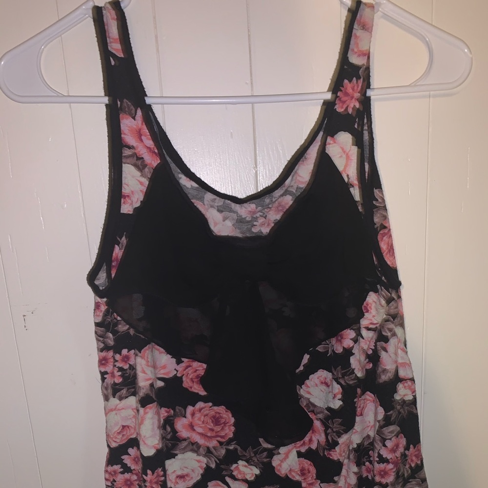 Charlotte Rouse Flower Print Tank w/ Bow